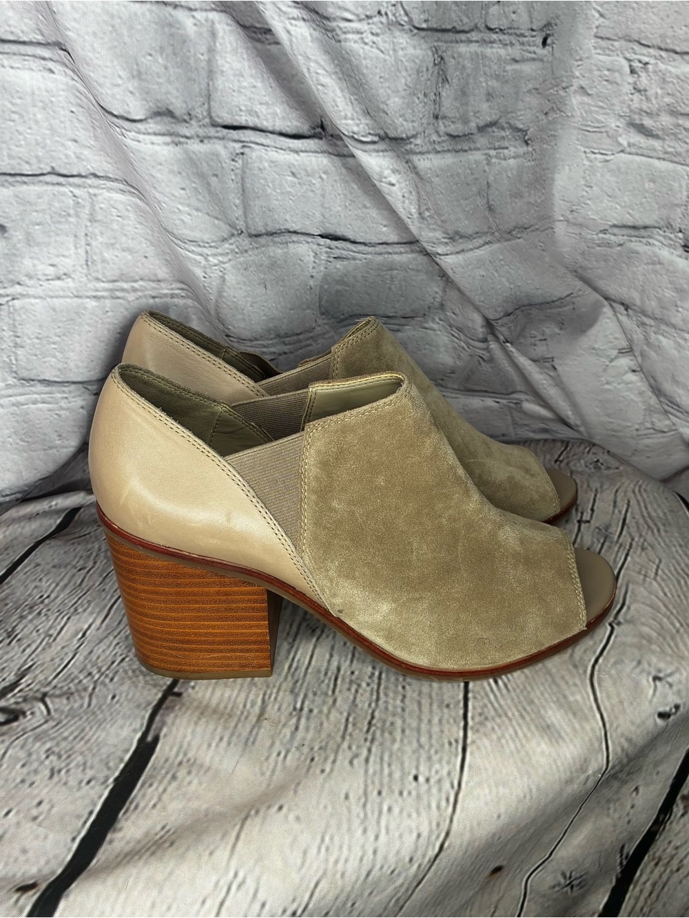 Minimalist Casual Corpcore Spring Fall Block Heel Beige Suede Ankle Booties 10